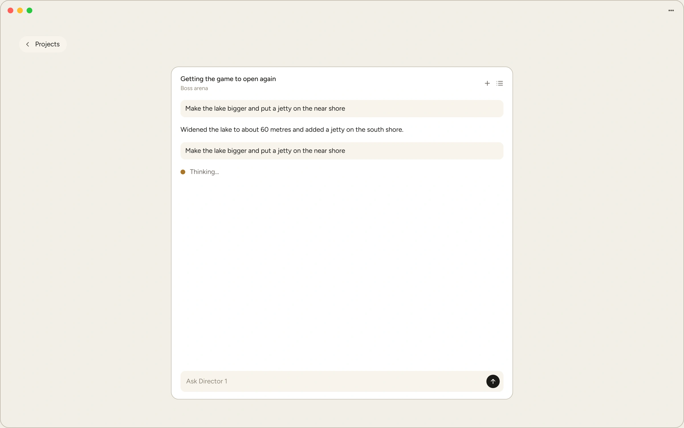 The Flockbay chat: Ask Director 1 about a lake and a jetty